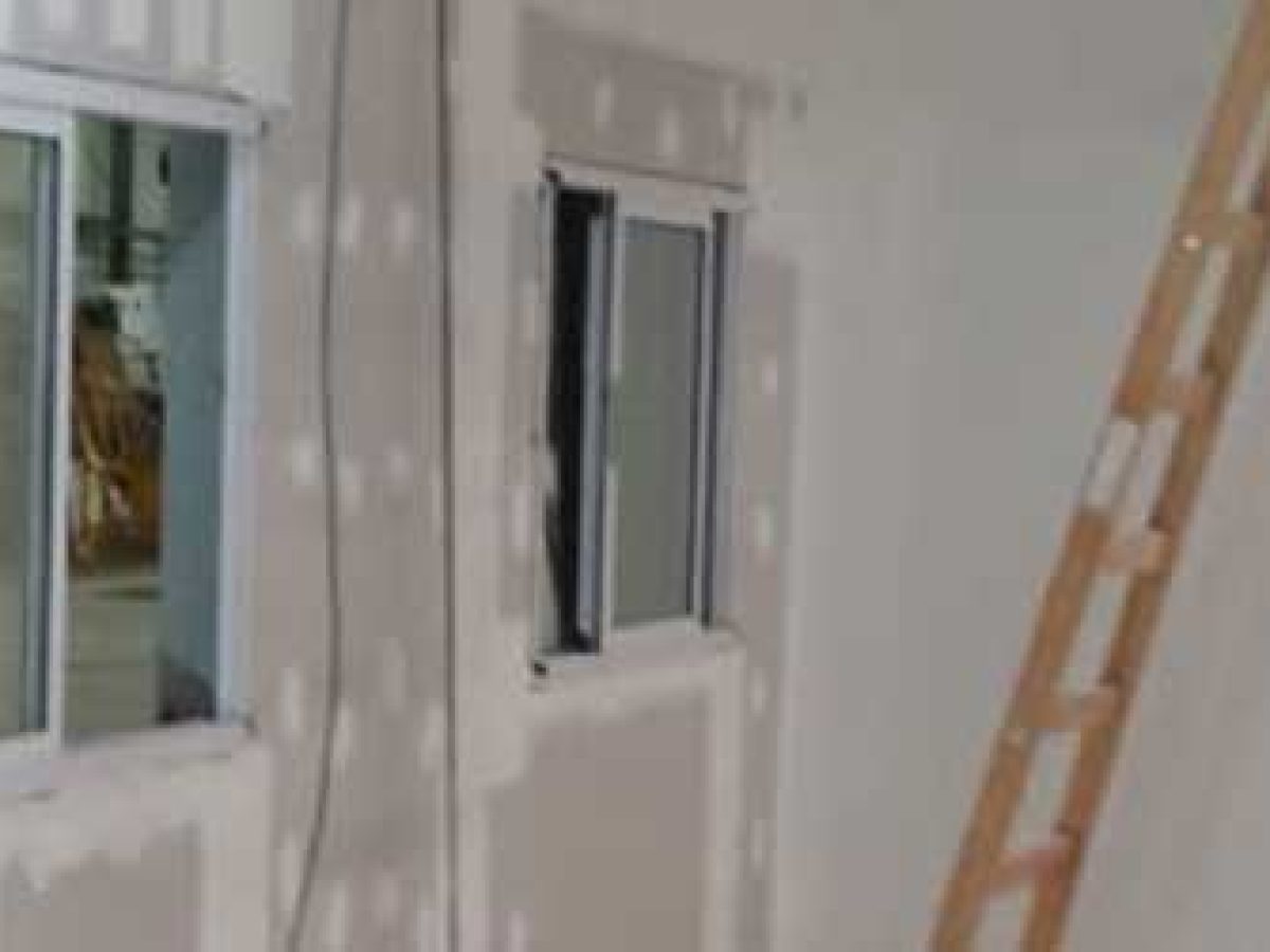 Division oficinas realizadas con placas de yeso y steelframe
